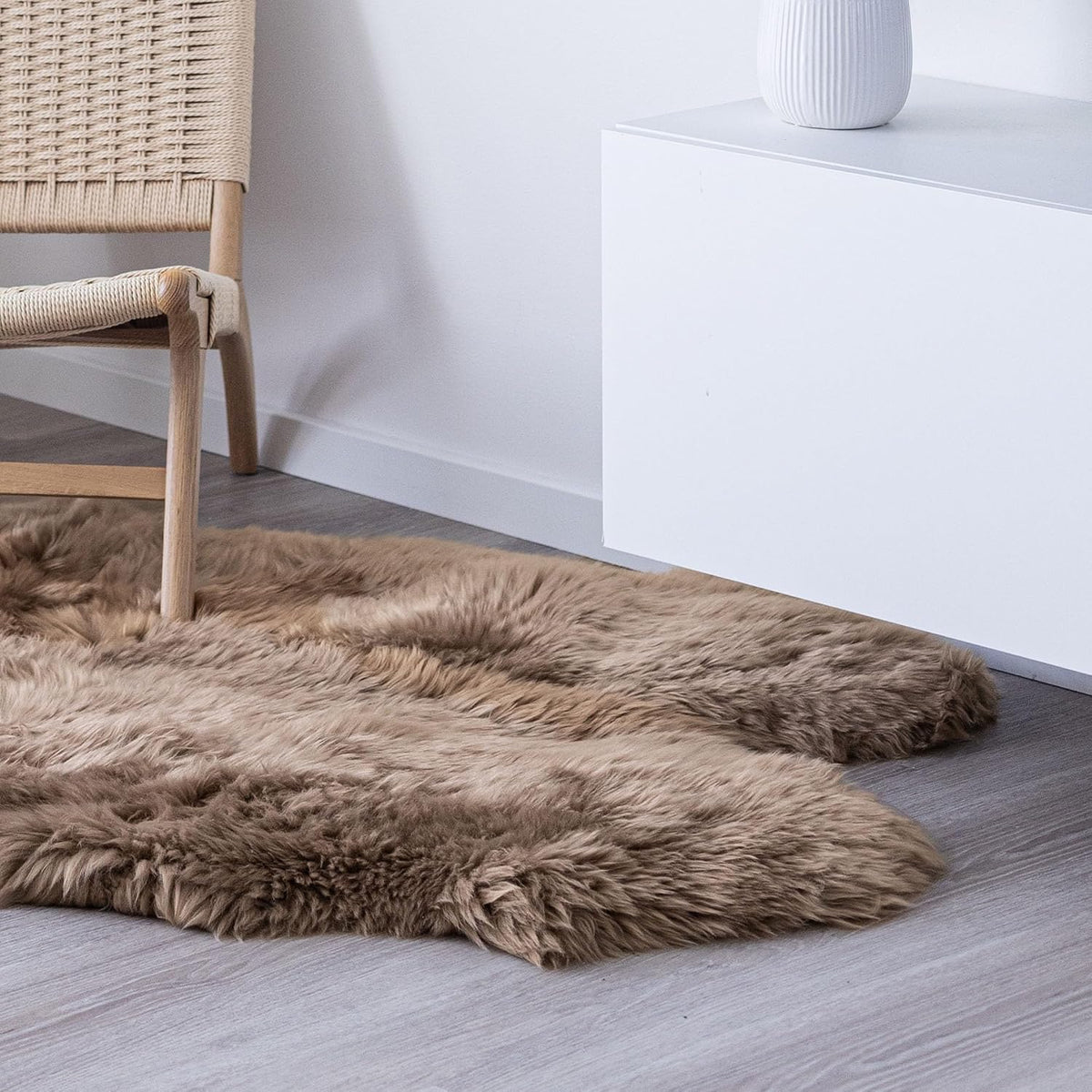 Dywan ze skór owczych Merino z długim włosiem 170x110 cm – Nordic Sheep