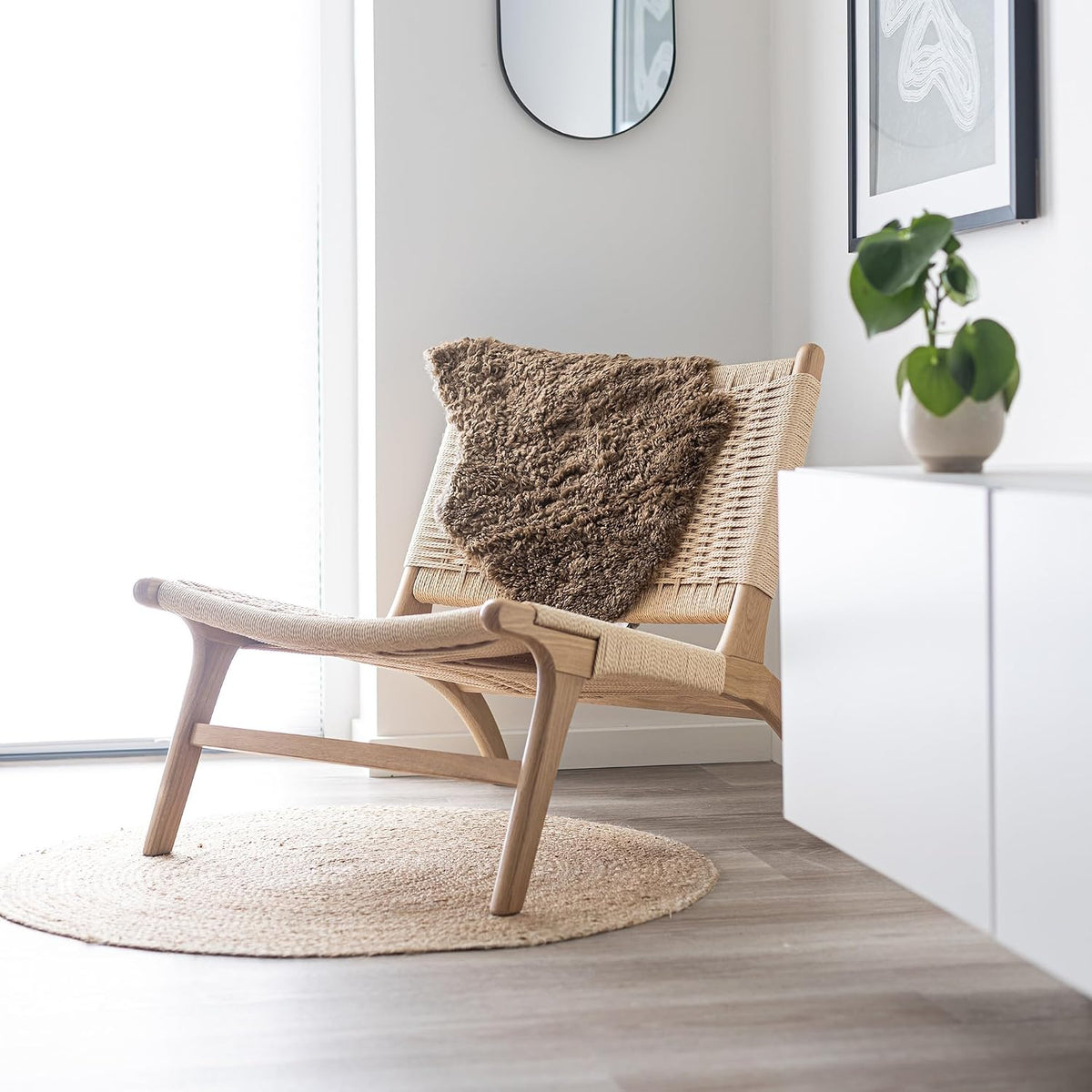 Skóra owcza Merino z krótkim włosiem 90x60 cm – Nordic Sheep